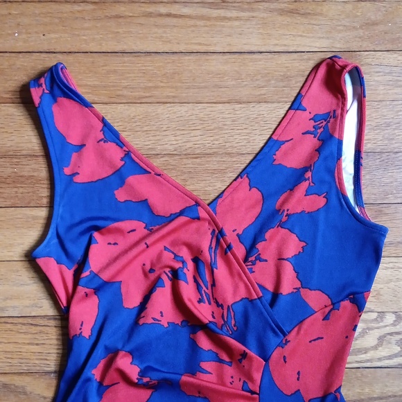 Bokd Elements Red & Blue Cut- to-Curve Tank Dress ■ Size XS - Picture 5 of 10